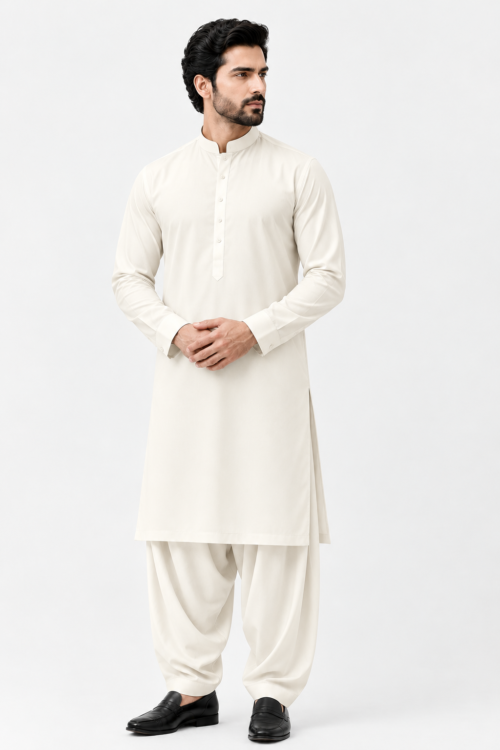 Off-White Shalwar Kameez